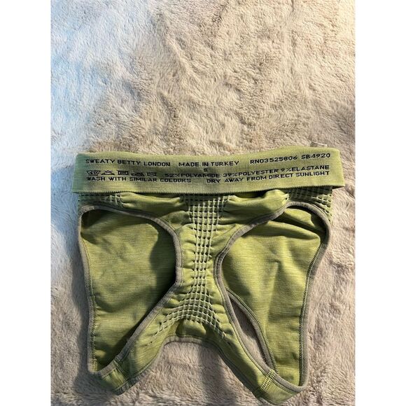 Sweaty Betty Women's Medium Olive Green Seamless Sports Bra Yoga Gym - Picture 4 of 6